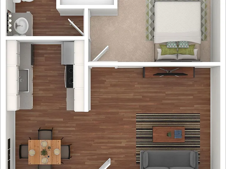1 BD / 1 BA ? 600 SF