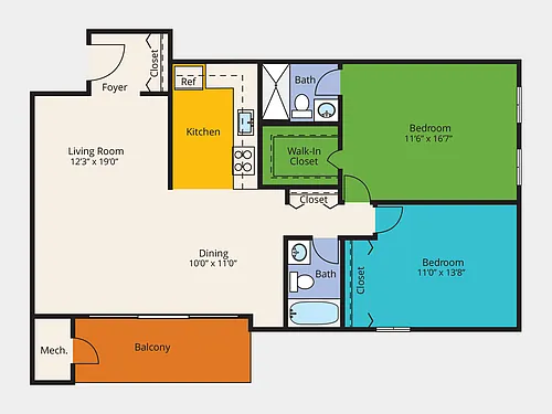Floor plan 2bedroom 2bath