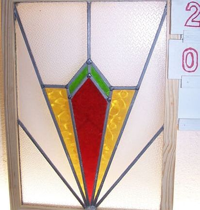 Stained glass in attic 