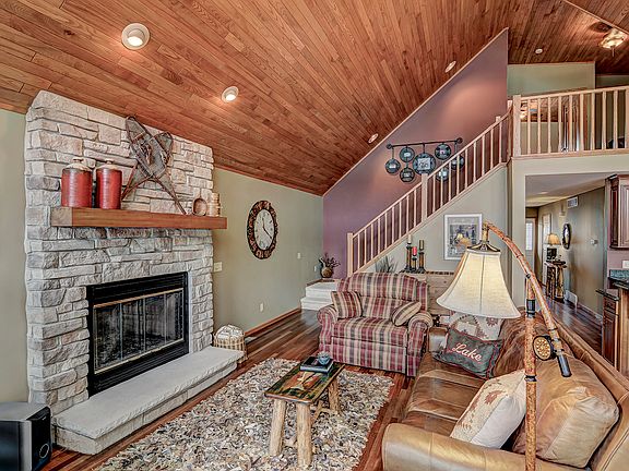 Gas fireplace in living room