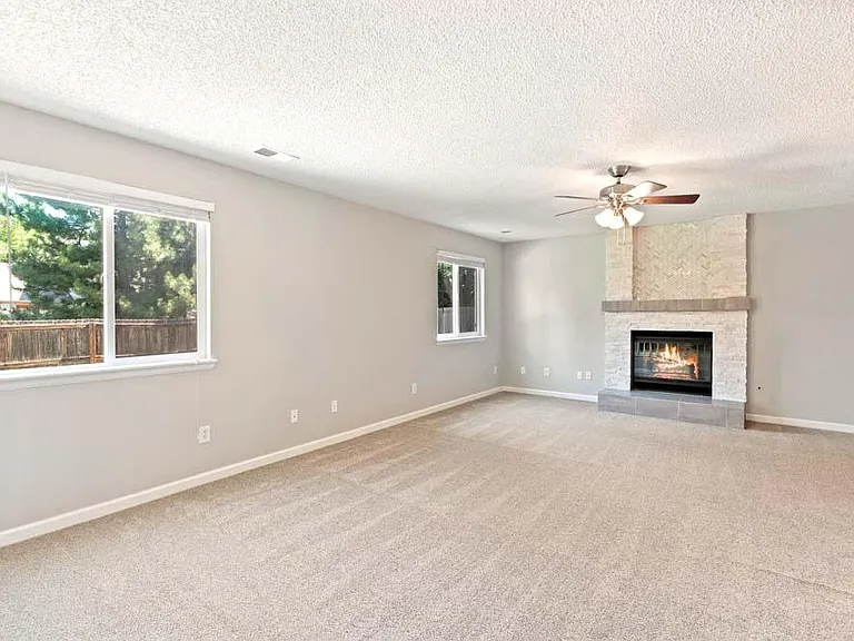Cozy Family Room and Gas Fireplace