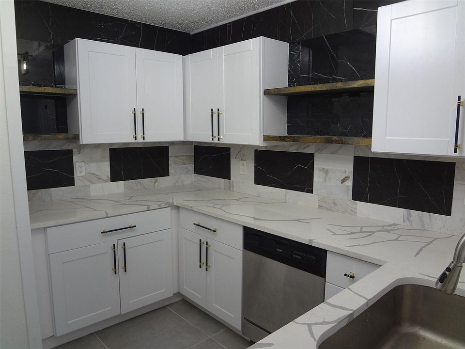 New cabinets, quartz counter tops and shelves
