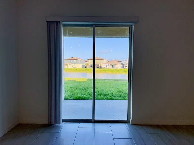 Beautiful pond view from the living room