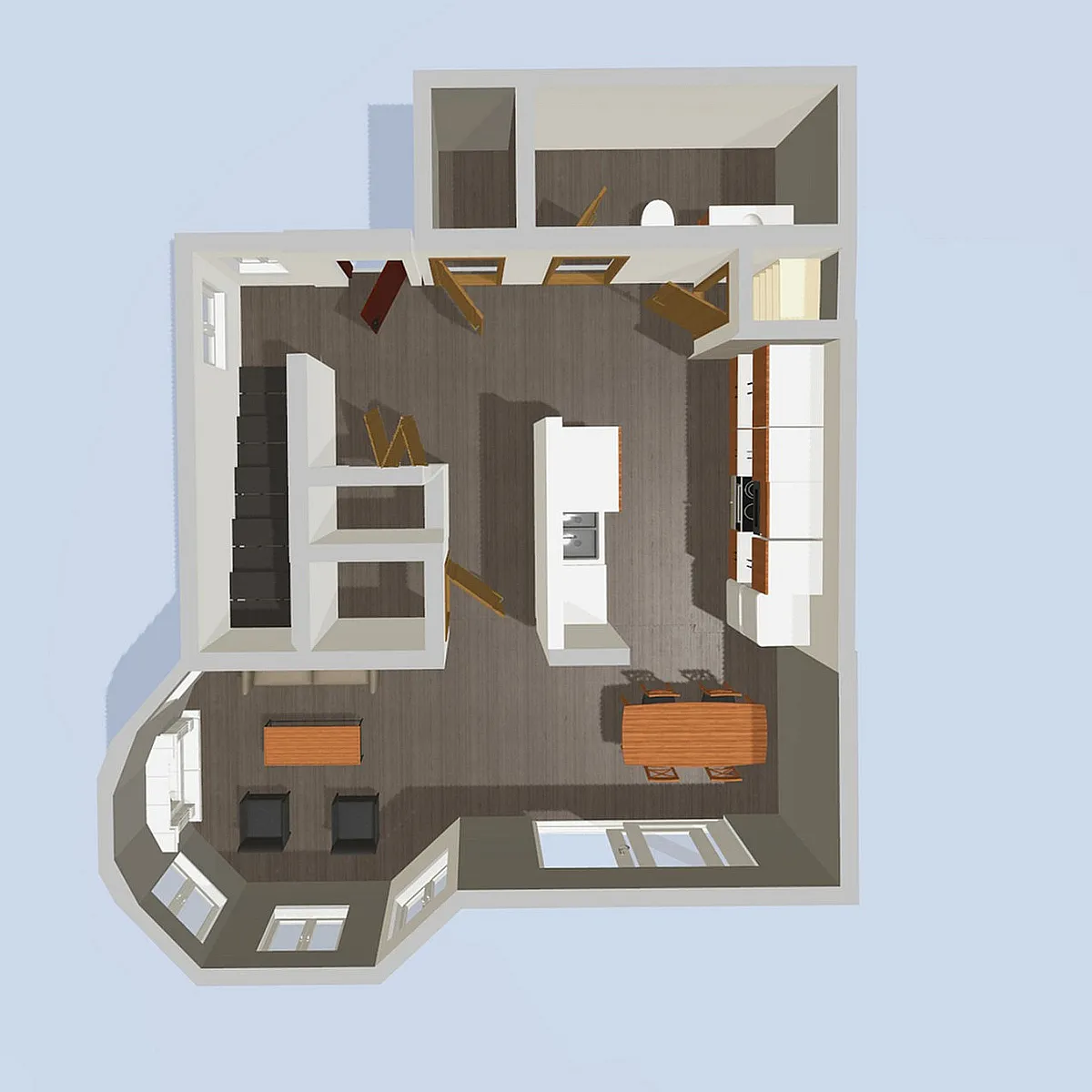 Floor plan 3 Bedroom Townhome w/ Washer and Dryer