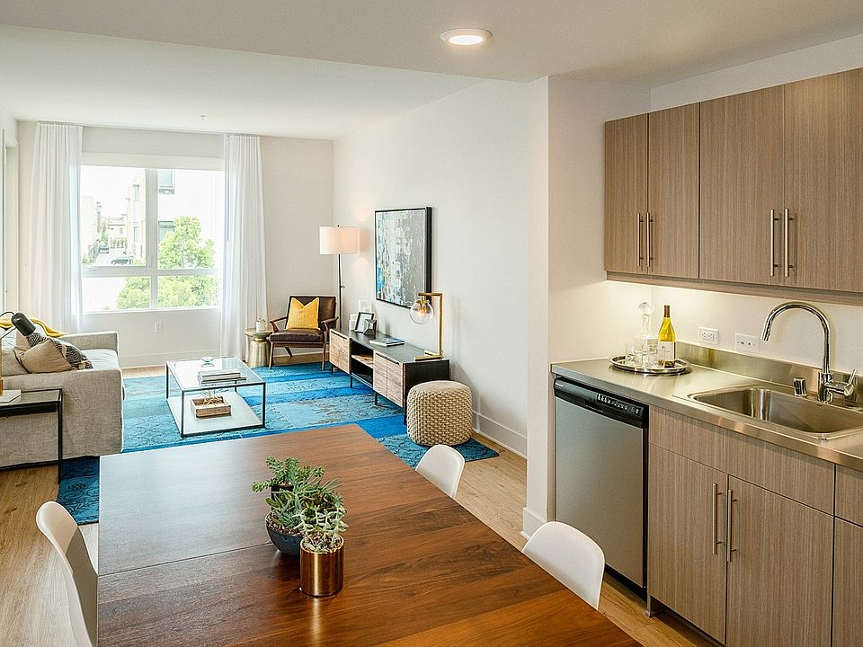Runway Playa Vista Model One Bedroom Kitchen Living
