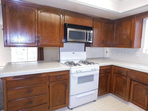 Kitchen with pass thru bar.
