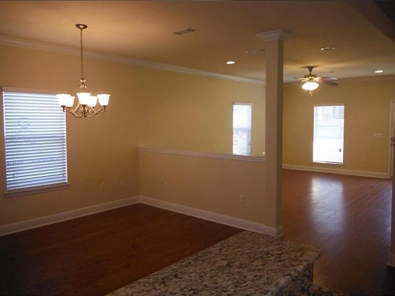 open area living and dining area