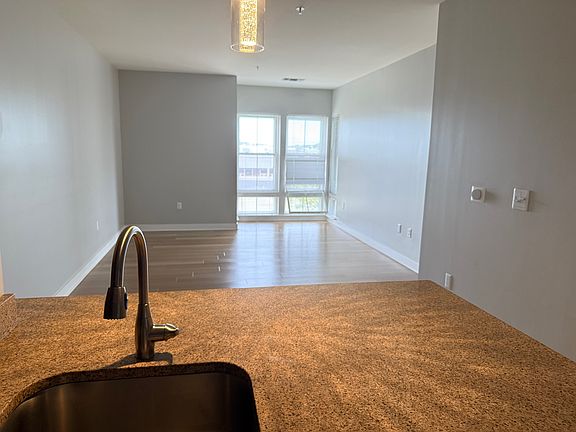 View of the living room from the kitchen