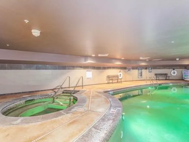 Indoor salt water swimming pool and hot tub