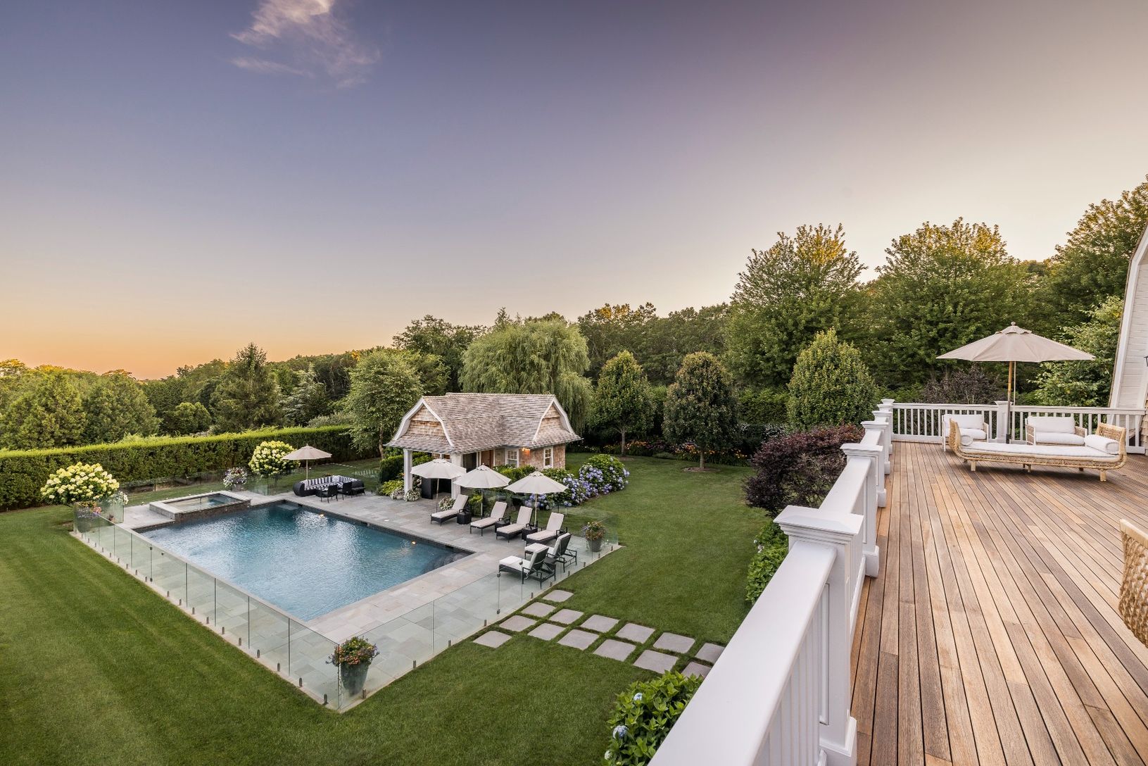 Views from the 2nd floor as the sun sets