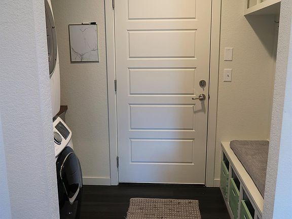 Mud room with bench and additional storage