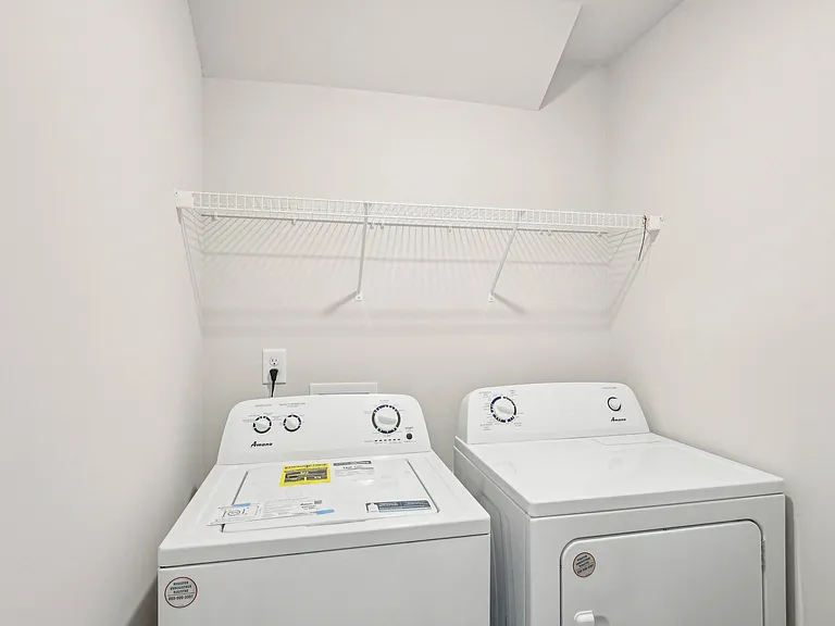 Full size washer and dryer in every home.