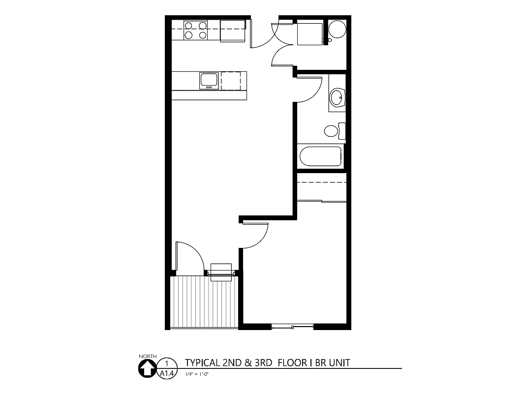 Floor plan 1-bedroom