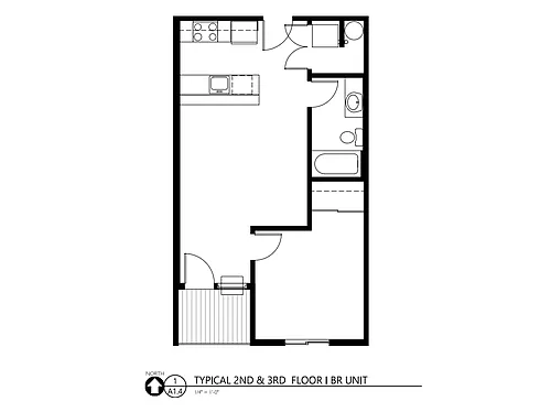 Floor plan 1-bedroom