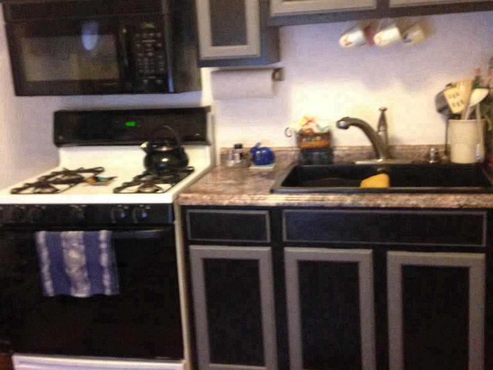 New countertop, Granite sink, faucet, double doir refridgerator, under cabinet full size microwave, gas stove.