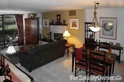 Dining Room / Living Room (24x14) : with wood burning fireplace