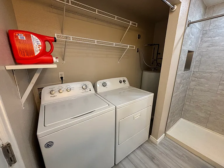 Newer washer and dryer.