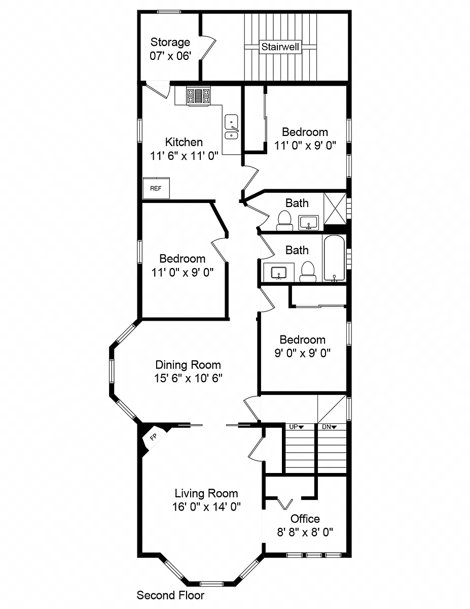 Floor plan 3 Bedroom - 2 Bathroom
