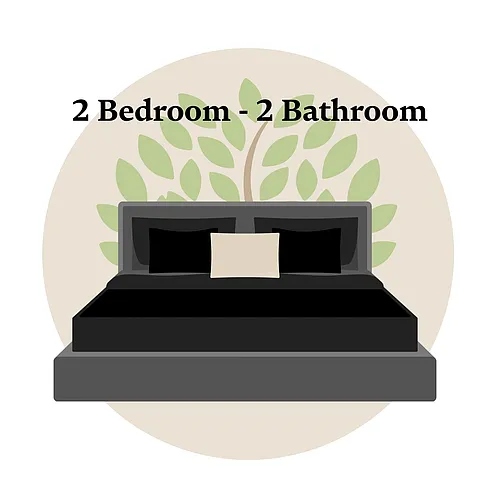 Floor plan 2 Bedroom, 2 Bathroom