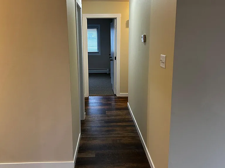 Main hallway to master bedroom at the end, bathroom on lefthand side.