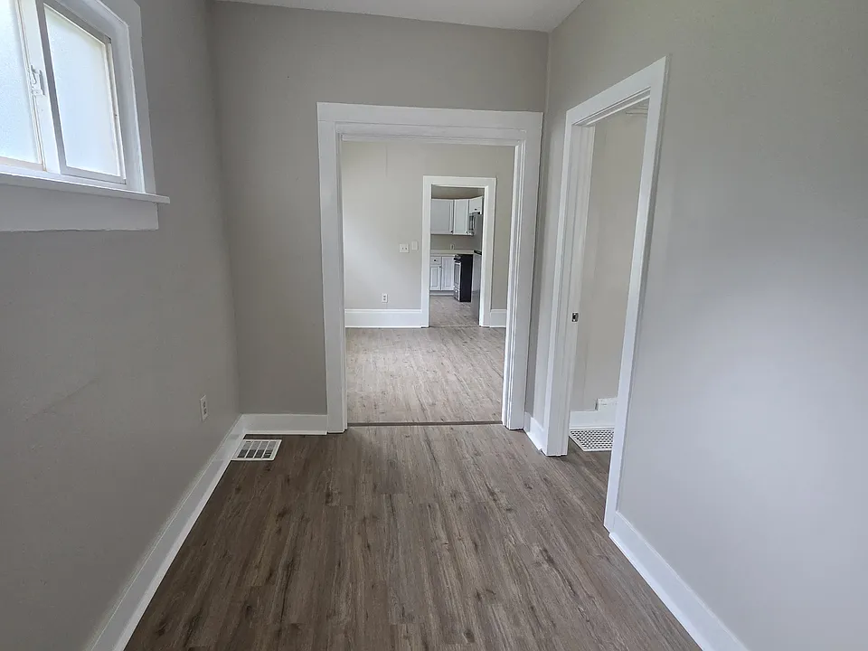 Foyer View from the front door. Bedroom 1 is to the right. The living room is ahead.