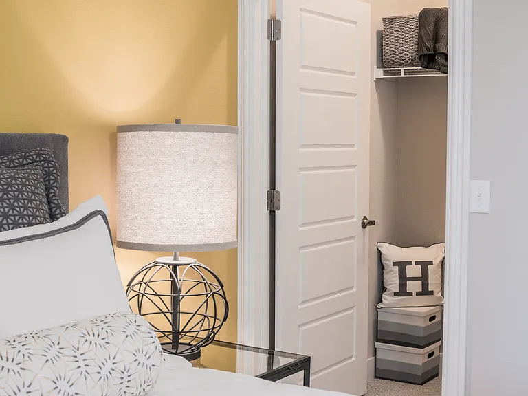 Spacious walk-in closets