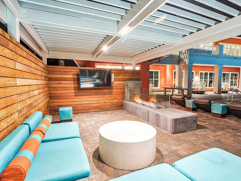 Courtyards with fire pit