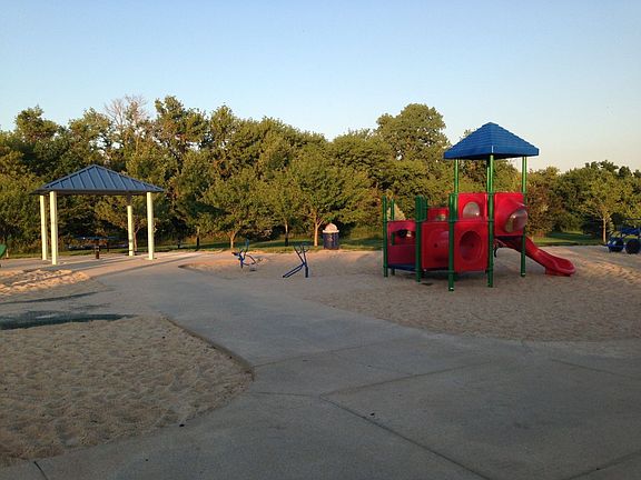 Neighborhood park at the bottom of the street!