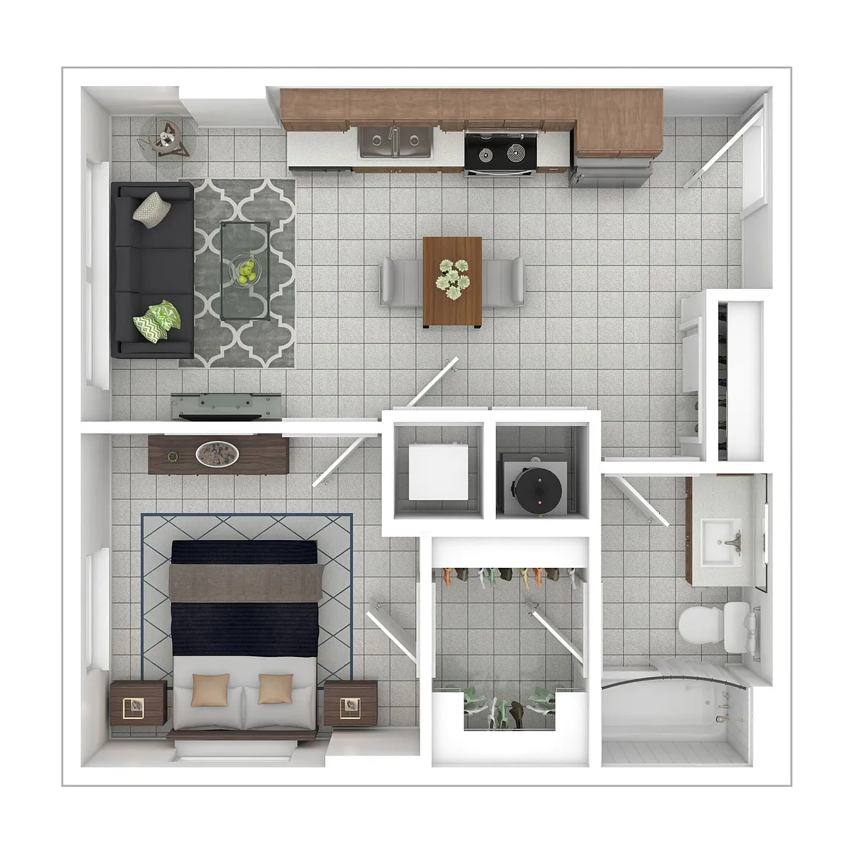 Floor plan One bedroom / One bath