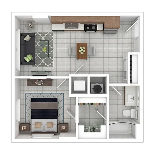 Floor plan One bedroom / One bath