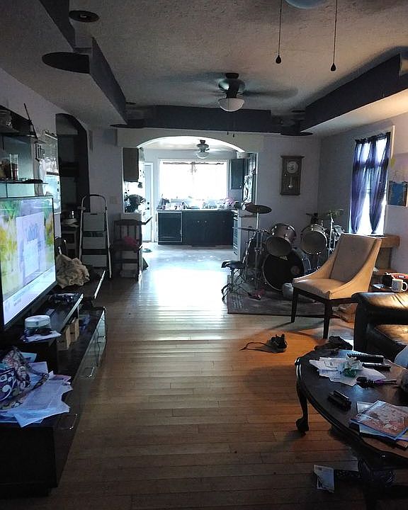 Living room and kitchen