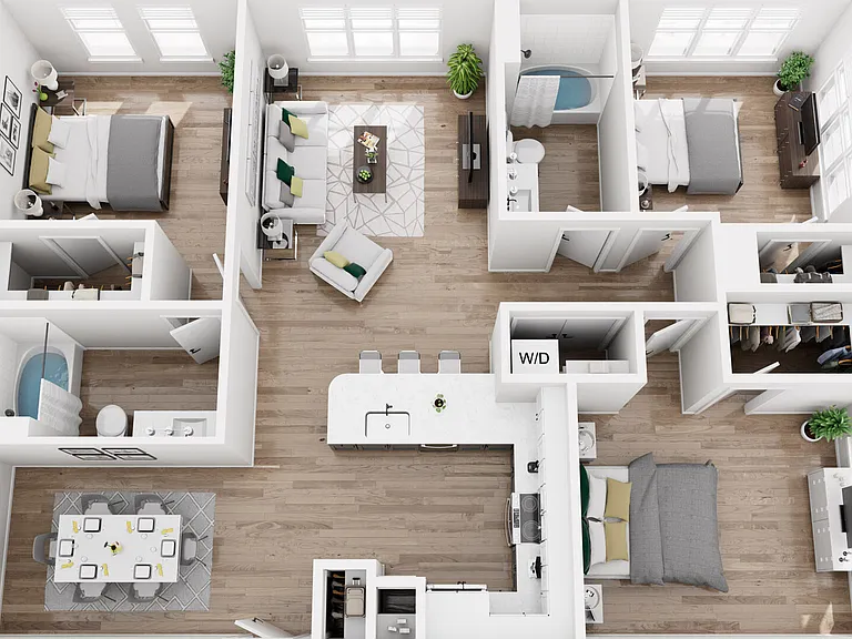 1C1R - Phase 1 Renovated floor plan The Boulevard (SC)