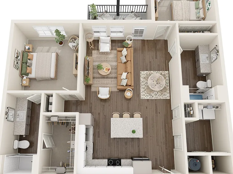The Pelican | 2 Bed + 2 Bath Apartment | 1,245 SF The Pelican | 2 Bed + 2 Bath Apartment | 1,245 SF