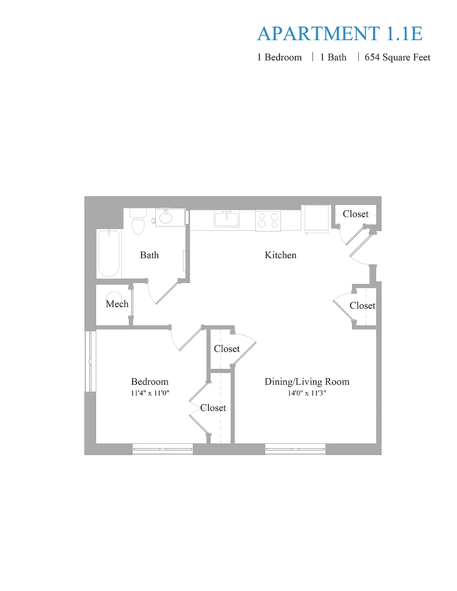 Floor plan 1E