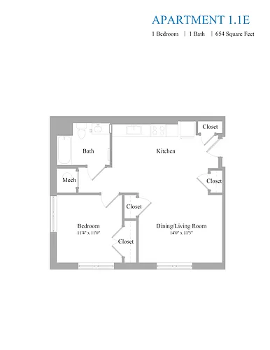 Floor plan 1E