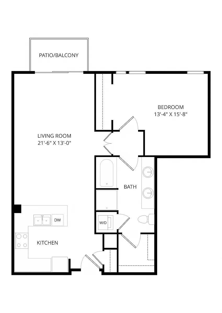 Floor plan B25 1X1