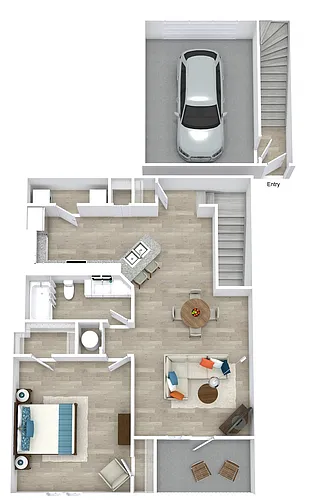Floor plan A3 Upper w Garage