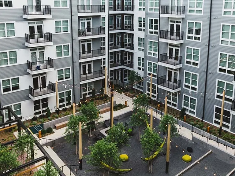 The courtyard at Modera Reynoldstown is an oasis right within your reach