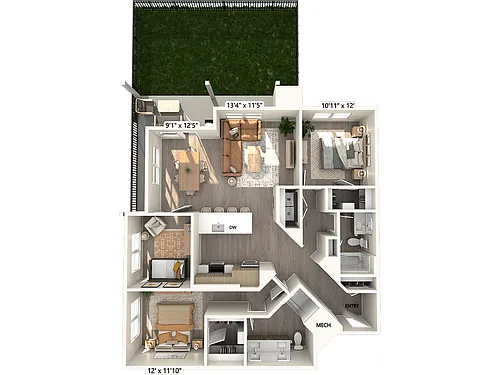 Floor plan B5D-Finish2-1362-Yard