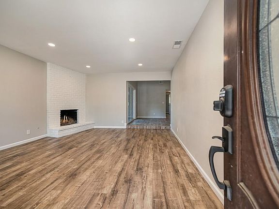 Entry way looking into living room