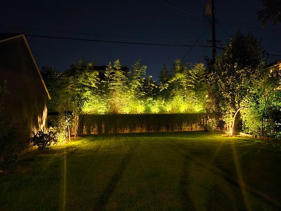 Completely fenced Backyard