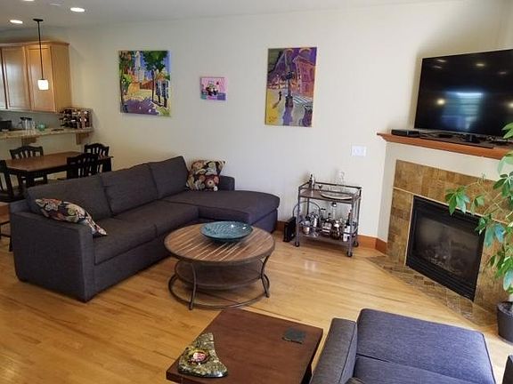 Cozy gas fireplace and cable ready television hookups in all living areas.