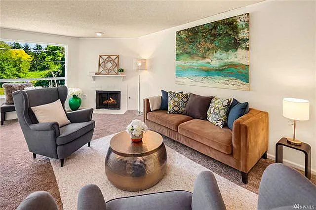 Living Room with Fireplace