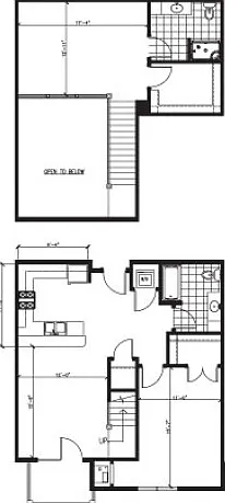 Lofted 2 Bed 2 Bath - F Lofted 2 Bed 2 Bath - F