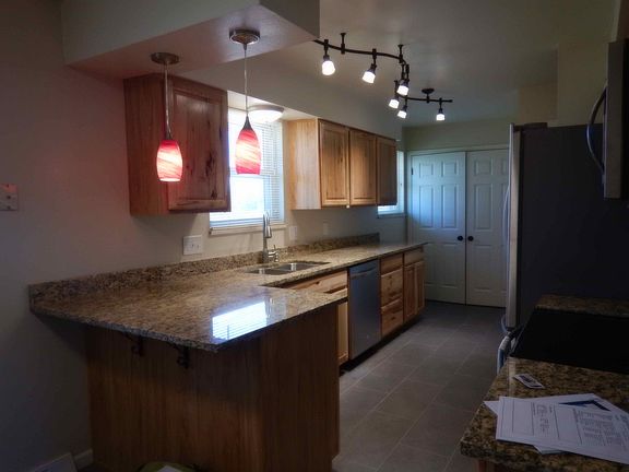 Kitchen looking out to park