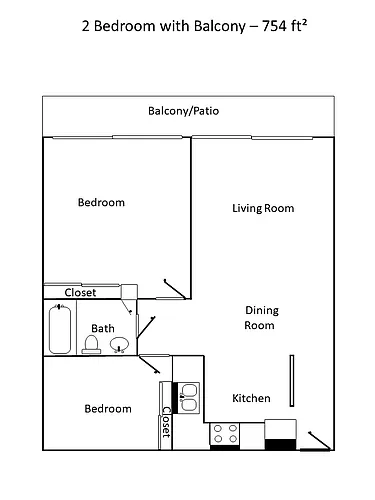 Floor plan 2 bedroom