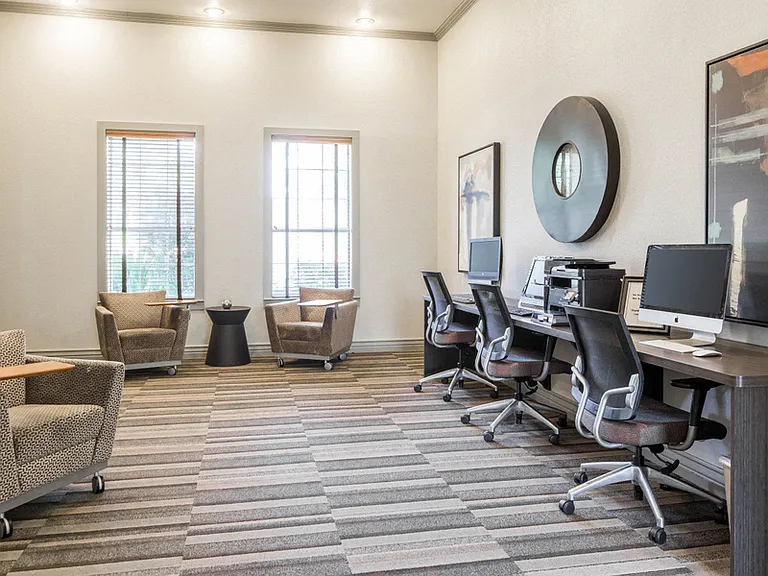 Business Center with desk seating and computers