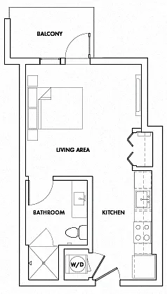 Floor plan Studio E Trilby