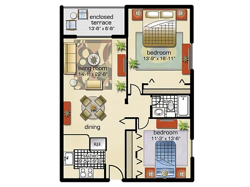 Floor plan Phase II, Model B