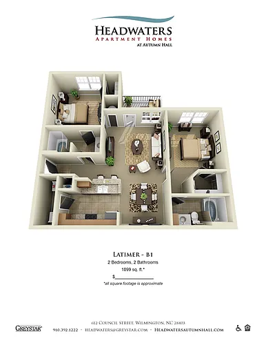 Floor plan 2 Bedroom 2 Bath